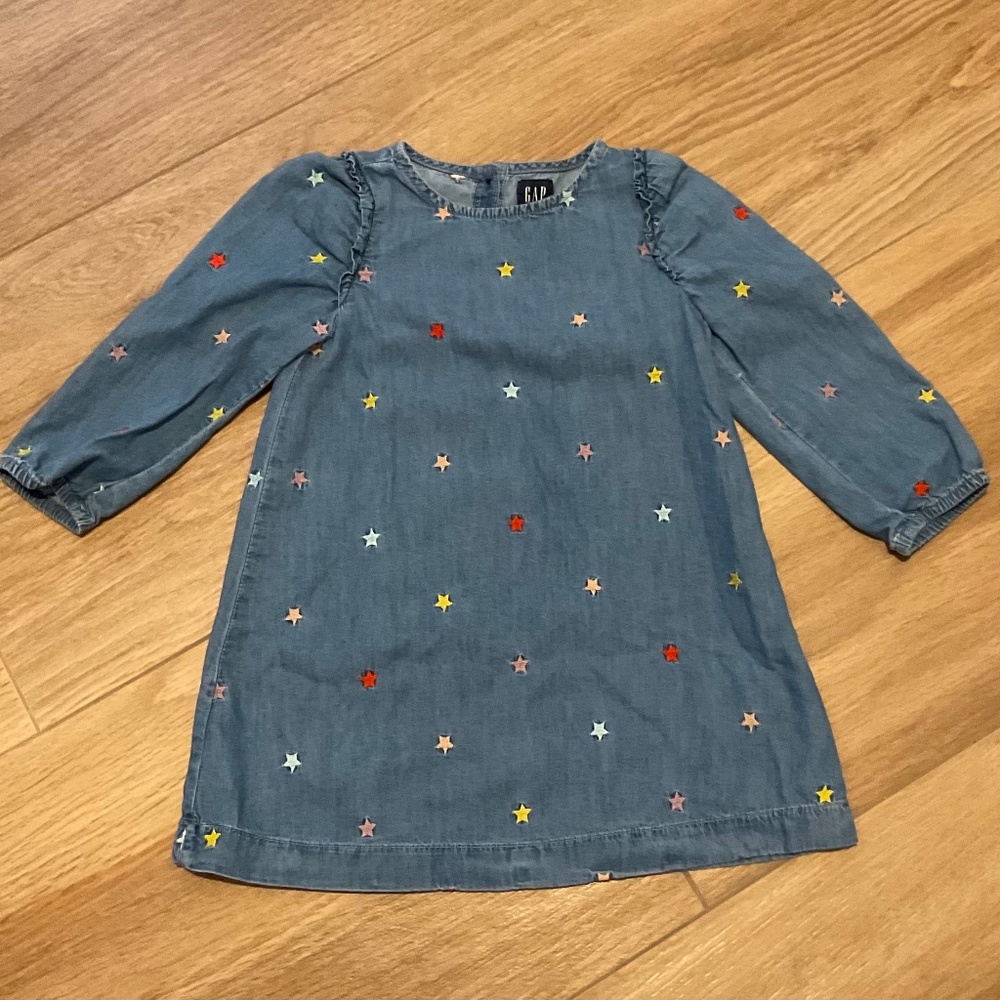 Gap Toddler 3T Girls Denim Star Dress